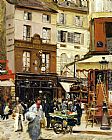 Montmartre Canvas Paintings - Rue de Montmartre